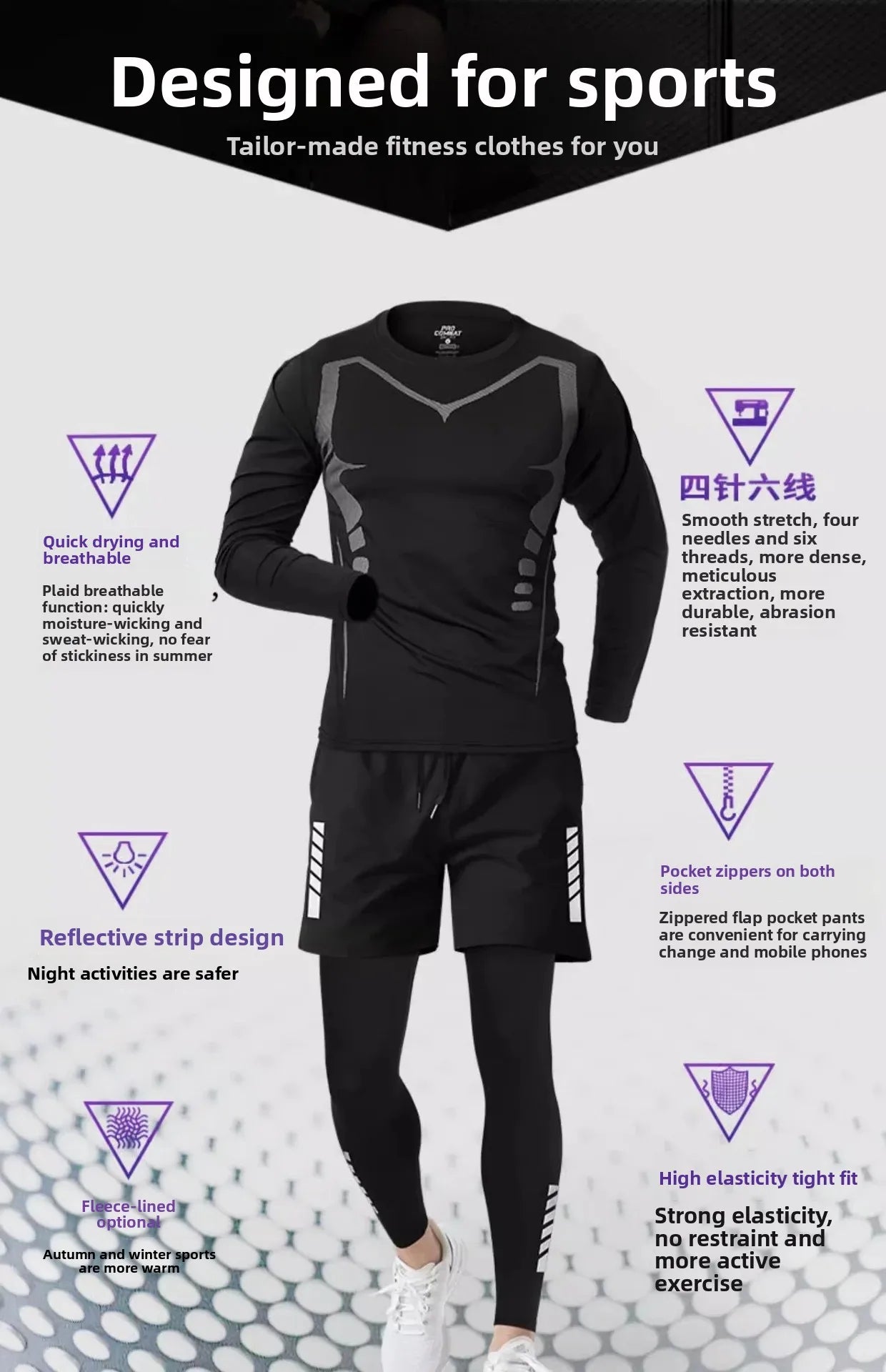 Conjunto de ropa deportiva para hombre